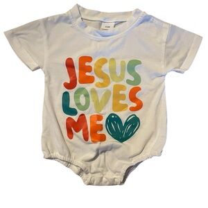 Jesus Loves Me Onesie | Baby T-Shirt Bodysuit | 6-9‎ Months - NWOT